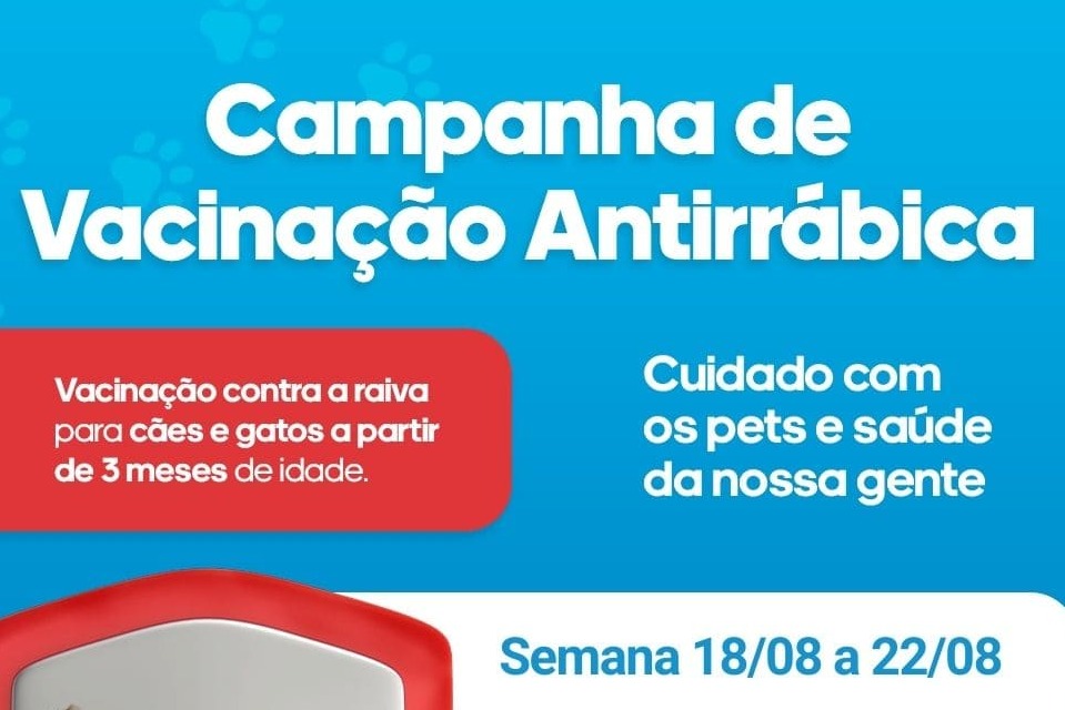 Secretaria de Saúde inicia Campanha de Vacinação Antirrábica nesta segunda-feira (18) em Juazeiro