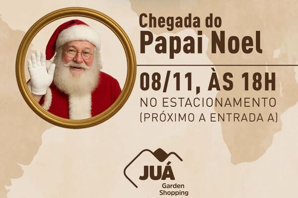Papai Noel chega ao Juá Shopping neste sábado apresentando a decoração de Natal!