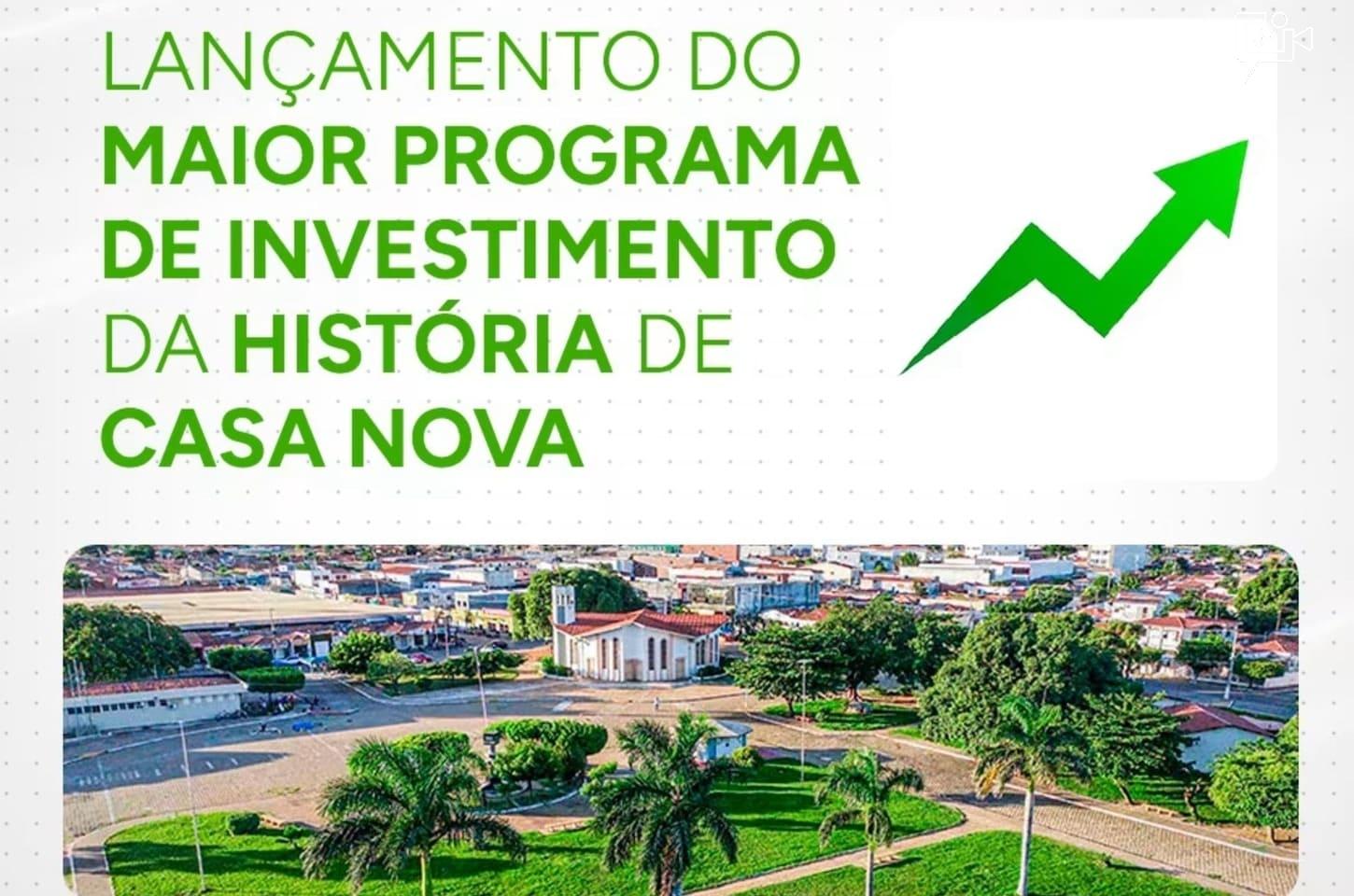 Gestão Anisio Viana anuncia o maior pacote de investimentos da história de Casa Nova neste sábado (21)