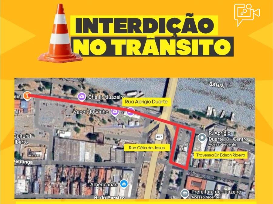 Prefeitura de Juazeiro interdita ruas no Centro e na Orla II devido ao evento Mãe Malvada