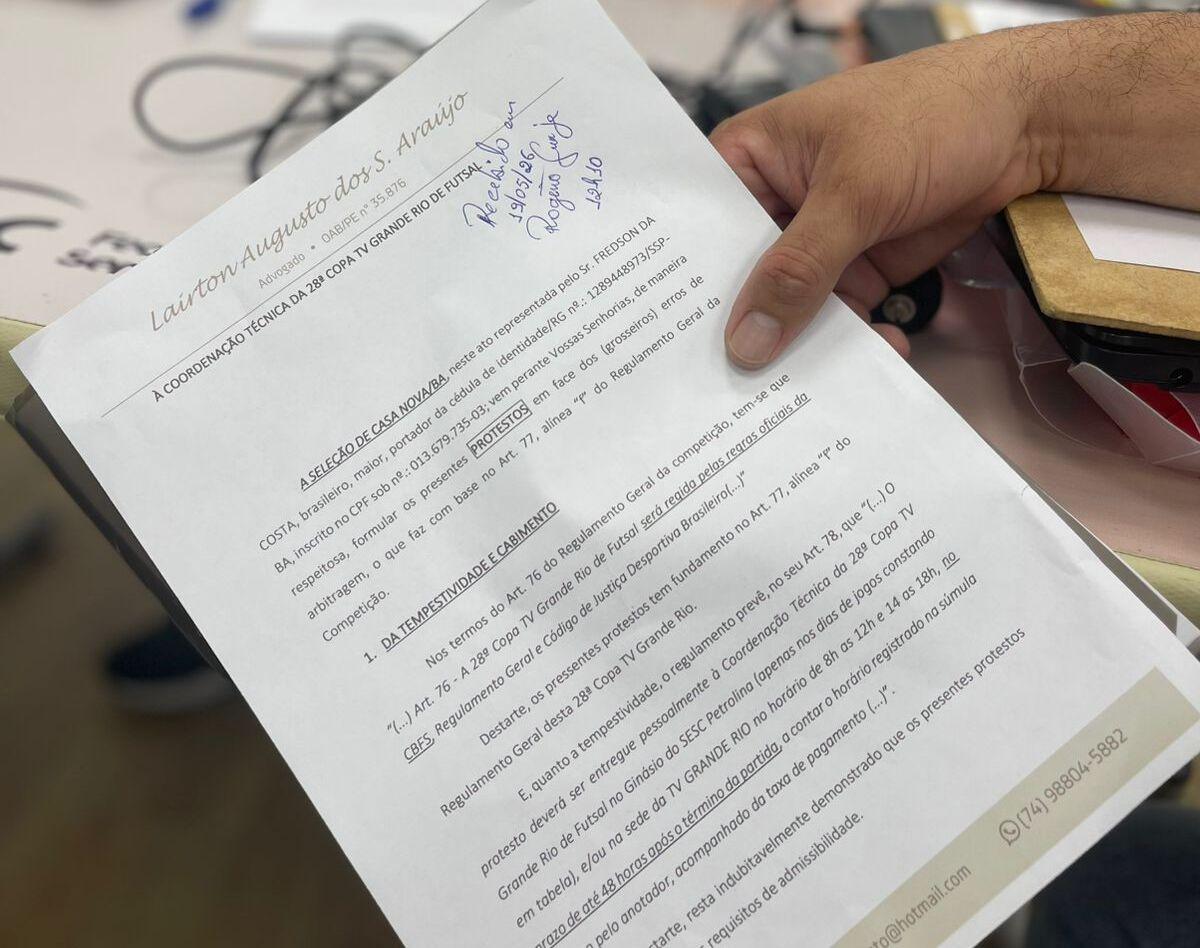 Diante da situação, a equipe de Casa Nova solicitou um posicionamento oficial da organização da competição.