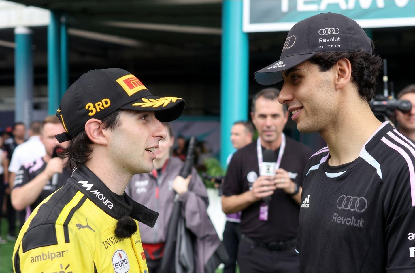 Rafael Camara com Gabriel Bortoleto