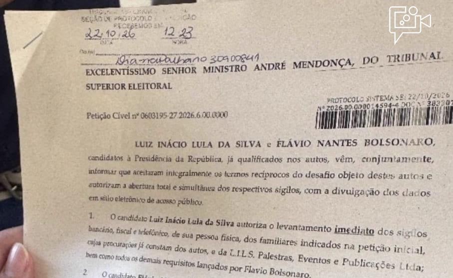Quebra de sigilo: Lula e Flávio assinam acordo no TSE que atinge 15 pessoas e 6 empresas