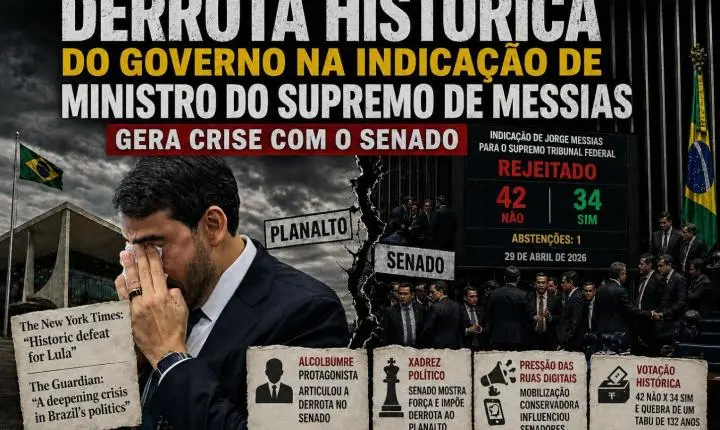 Derrota histórica do Governo na indicação de Messias expõe sua fragilidade no atual cenário político